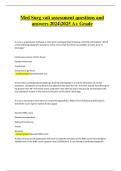 Medical-Surgical Nursing &ndash; VATI Questions and Answers &lpar;A&plus; Graded&comma; 100&percnt; Verified&rpar;