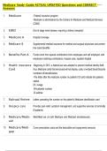 Medicare Study Guide ACTUAL UPDATED Questions and CORRECT  Answers 