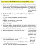 Cigna Compliance UPDATED ACTUAL Questions and CORRECT Answers