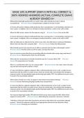 BASIC LIFE SUPPORT EXAM A WITH ALL CORRECT & 100&percnt; VERIFIED ANSWERS&vert;ACTUAL COMPLETE EXAM&vert; ALREADY GRADED A&plus;