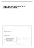 LCADC TEST 206 QUESTIONS WITH COMPLETE SOLUTIONS&period;