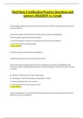 Medical-Surgical Nursing Certification Practice Question Bank and Study Guide &ndash; Latest Exam Edition with Actual Questions and Answers &lpar;A&plus; Guide Solution&rpar;