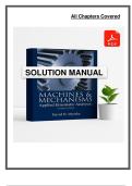 Solution Manual for Machines and Mechanisms&colon; Applied Kinematic Analysis &lpar;4th Edition&rpar; by David Myszka