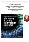 Managing and Using Information Systems 8th Edition &ndash; Exam Questions & Verified Answers &lpar;Ch&period; 1&ndash;13&comma; 2024 PDF&rpar;