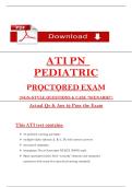 2023 ATI PN Pediatrics Proctored Exam &ndash; Version 3 NGN Questions &plus; Case Scenarios & Verified Rationales &lpar;PDF Download&rpar;