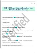 BIO 1321 Exam 2 Vargas Questions with  Detailed Verified Answers 