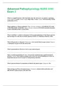 Advanced Pathophysiology NURS 5350 Exam 3 Questions and Answers Best rated A&plus; Guaranteed Success Latest Update