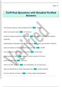 CLM final Questions with Detailed Verified  Answers