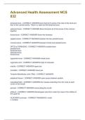 Advanced Health Assessment NCS 832 Questions And Answers Latest Updates 2026 With Correct Answers 100&percnt; With Complete Solutions Pass Guaranteed &vert; Graded A&plus; &vert;