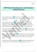 CSPT Book Final Questions with Detailed  Verified Answers