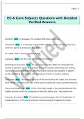 EC-6 Core Subjects Questions with Detailed  Verified Answers