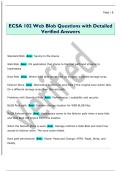 ECSA 102 Web Blob Questions with Detailed  Verified Answers
