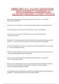 AMMO SET A V&period; 2-3 CDC QUESTIONS WITH CORRECT ANSWERS A&plus; ALREADY GRADED LATEST UPDATE