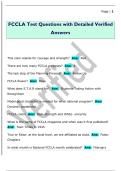 FCCLA Test Questions with Detailed Verified  Answers