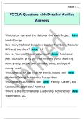 FCCLA Questions with Detailed Verified  Answers