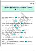 FCCLA Questions with Detailed Verified  Answers