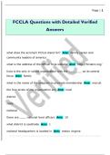 FCCLA Questions with Detailed Verified  Answers 