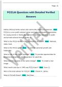 FCCLA Questions with Detailed Verified  Answers