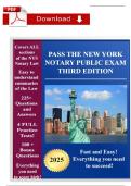 New York Notary Public Exam 2025 &ndash; 300 &plus; Practice Questions & Answers &plus; Legal Terms &vert; Complete Study Guide &lpar;PDF&rpar;