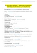 BLS CPR EXAM WITH ALL CORRECT & 100&percnt; VERIFIED ANSWERS&vert;LATEST VERSION&vert;UPDATED TO PASS