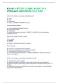 EXAM 3 STUDY GUIDE- MURSCH & VERNACE GOODWIN COLLEGE QUESTIONS & ANSWERS VERIFIED 100&percnt; CORRECT&excl;&excl;