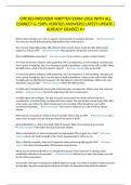 CPR BLS PROVIDER WRITTEN EXAM-2026 WITH ALL CORRECT & 100&percnt; VERIFIED ANSWERS&vert;LATEST UPDATE&vert; ALREADY GRADED A&plus;