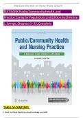 Test Bank&colon; Public &sol; Community Health and Nursing Practice&comma; 2nd Edition 2nd Edition by Savage - Ch&period; 1-22&comma; 9780803677111&comma; with Rationales