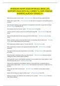 AMERICAN HEART ASSOCIATION BLS &lpar;BASIC LIFE SUPPORT&rpar; EXAM WITH ALL CORRECT & 100&percnt; VERIFIED ANSWERS&vert;ALREADY GRADED A&plus;