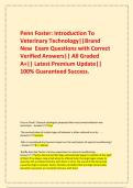 Penn Foster&colon; Introduction To Veterinary Technology&vert;&vert;Brand New  Exam Questions with Correct Verified Answers&vert;&vert; All Graded A&plus;&vert;&vert; Latest Premium Update&vert;&vert; 100&percnt; Guaranteed Success&period;