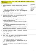 NRF Customer service exam study guide UPDATED ACTUAL Questions  and CORRECT Answers 