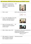 NRF Certification UPDATED ACTUAL Questions and CORRECT Answers 