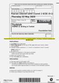 Pearson Edexcel Level 1&sol;Level 2 GCSE &lpar;9&ndash;1&rpar; Turkish PAPER 4&colon; Writing in Turkish Foundation tier QP MAY 2025