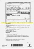 Pearson Edexcel Level 1&sol;Level 2 GCSE &lpar;9&ndash;1&rpar; Turkish PAPER 4&colon; Writing in Turkish Higher tier QP MAY 2025
