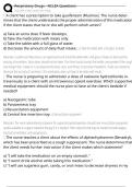 Respiratory Drugs - NCLEX Exam Questions and Answers 100&percnt; Pass &vert; Verified and Updated 