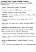 Fresenius Water Treatment Exam&comma; Fresenius Hemodialysis Study Guide Questions with Verified Solution&period;&period;docx