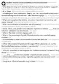 Student Alcohol & Substance Misuse&colon; Final Assessment Exam Questions and Answers 100&percnt; Pass &vert; Verified and Updated 