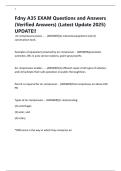 Fdny A35 EXAM Questions and Answers &lpar;Verified Answers&rpar; &lpar;Latest Update 2025&rpar; UPDATE&excl;&excl;