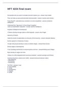 HFT 4224 final exam Questions and Answers