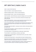 HFT 4224 Test 2&comma; habits 3 and 4&period; Questions and Answers 2025