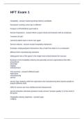 HFT Exam 1&period; Questions and Answers 100&percnt; Solved