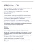 HFT4224 Exam 1 FSU Questions and Answers 1oo&percnt; Solved