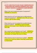 ACUTE CARE PRACTICUM II EXAM COMPREHENSIVE  QUESTIONS AND VERIFIED ANSWERS &lpar;2025&sol; 2026&rpar;  ALREADY GRADED A&plus;&vert;&vert;VERIFIED EXAM&excl;&excl;&vert;&vert;NEWEST  EXAM&excl;&excl;&excl;&excl;