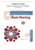 Complete Test Bank Rosdahl&rsquo;s Textbooks Basic Nursing&comma; 12th Edition&period; By Caroline Rosdahl All Chapters Covered&comma; Latest Edition&comma; Verified Answers&period;