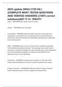 2025 update &vert;WGU C720 OA &vert; &vert;COMPLETE MOST TESTED QUESTIONS AND VERIFIED ANSWERS &vert;&lpar;100&percnt; correct solutions&rpar;&vert;GET IT A&plus; RIGHT&excl;&excl;
