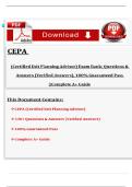 CEPA &lpar;Certified Exit Planning Advisor&rpar; Exam Bank&semi; Questions & Answers &lpar;Verified Answers&rpar;&comma; 100&percnt; Guaranteed Pass &vert;&vert;Complete A&plus; Guide
