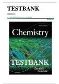 TEST BANK FOR ZUMDAHL CHEMISTRY 9TH EDITION (Complete Test Bank with Questions and Answers)