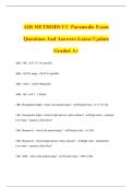 AIR METHODS CC Paramedic Exam Questions And Answers Latest Update Graded A&plus;