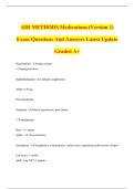 AIR METHODS Medications &lpar;Version 1&rpar; Exam Questions And Answers Latest Update Graded A&plus;