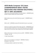 AVID Media Composer 101&vert; latest &vert;COMPREHENSIVE MOST TESTED QUESTIONS AND VERIFIED SOLUTIONS &vert; GET IT 100&percnt; ACCURATE&excl;&excl;