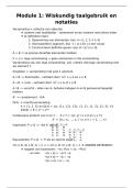 Samenvatting - Wiskunde voor economen Module 1